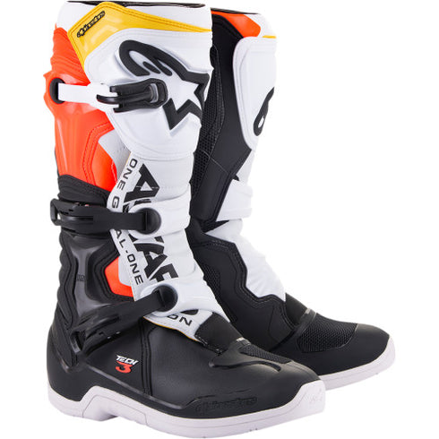 Cizme Moto Alpinestars Tech 3 Black White Red Yellow